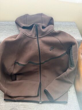 Nike Brown and Black Full-Zip Hoodie